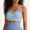 Blue, variant on Women's Seamless Wireless Cooling Bra Hollow Out Breathable Camisole Tops Bralette Fishnet Crop Tops Blue XXL
