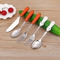 thumbnail image 4 of Cute Carrot Handle Knife and Fork Tableware Creative Children Spoon Rabbit Fruit Fork Eating Scoop and Spoon（5pc）, 4 of 9