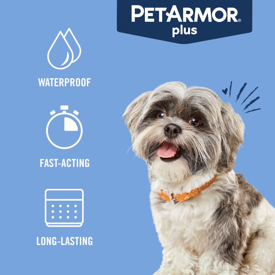 PETARMOR Plus for Small Dogs 5-22 lbs, Flea & Tick Prevention for Dogs, 1-Month Supply