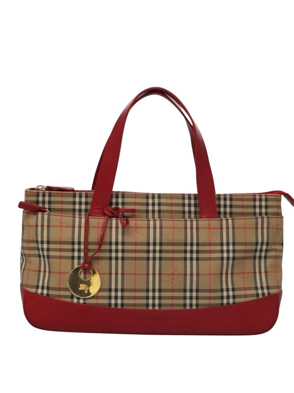 Pre-Owned Burberry Nova Check Nova Check Canvas And Leather Beige Canvas Handbag
