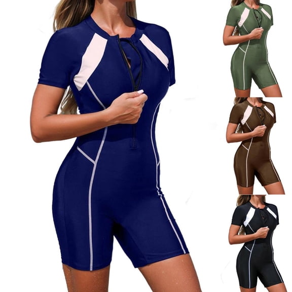 Bxsruta Women's Plus Size Long Sleeve Rash Guard Modest Swimwear Built-in Pads No Underwire Swimsuit Swim Shirt Set