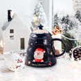 thumbnail image 6 of Christmas Mug under $5! CQCYD Christmas Ceramic Mug with Spoon Lid, 400ml Large Capacity Cute Coffee Cup, Household Hot Beverage Drinking Cup, Festive Holiday Design for Home Office, 6 of 7