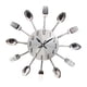 thumbnail image 5 of Reloj de pared creativo de moda, reloj de cuarzo para montar en la pared, para cocina, hogar y dormitorio. Plateado, 5 of 9