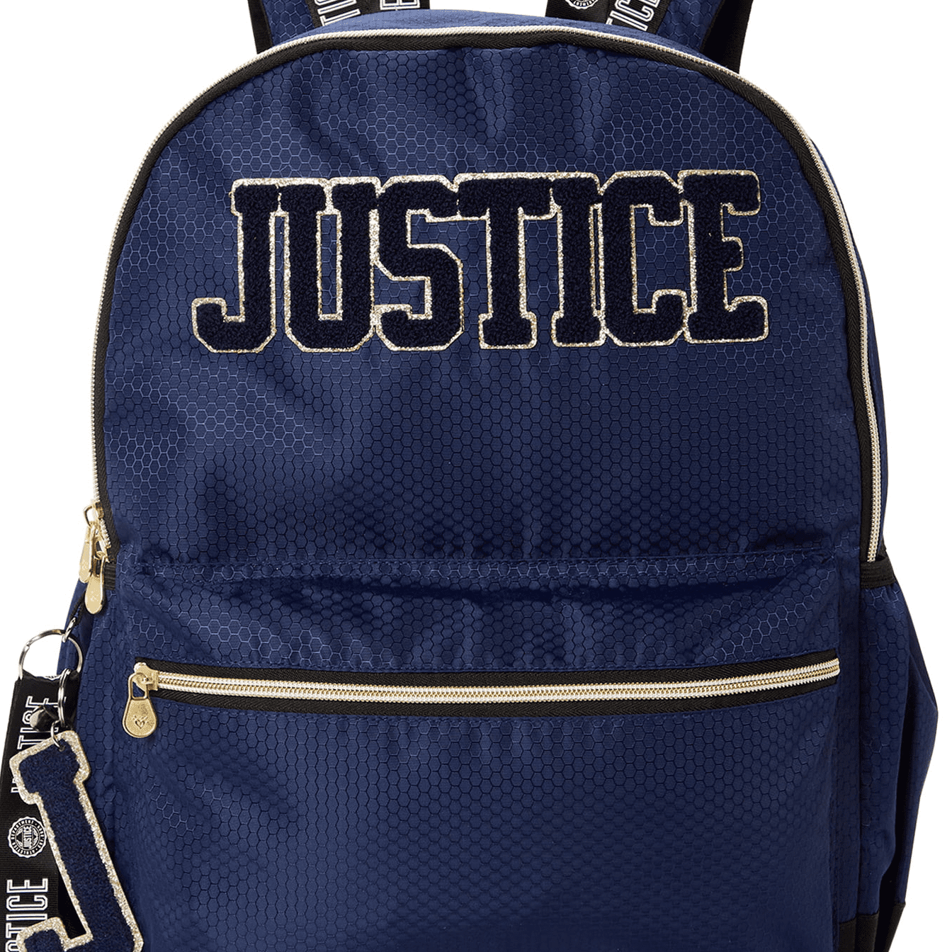 Justice Girls 17 Laptop Backpack with Lanyard Navy Blue Gold Walmart