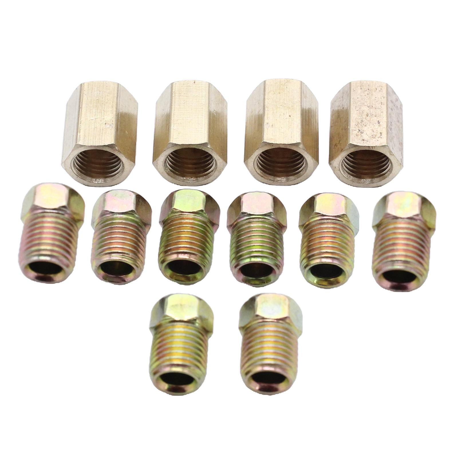 Raccords De Conduite De Frein, Filetage 7/16 Po‑24 Union De Conduite De Frein Universelle Haute Dureté Pour Tube De Frein 1/4 Po