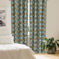 thumbnail image 2 of Ambesonne Geometric Curtains, Bullseye Modern Mosaic, Pair of 28"x95", Multicolor, 2 of 5