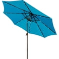 9 ft Solar Umbrella, 32 LED Lighted Patio Umbrella, Table Market ...