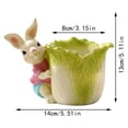thumbnail image 3 of Garden Rabbit Resin Flower Pot Decorative Outdoor Planter for Balcony Patio, 3 of 4