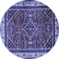 thumbnail image 1 of Ahgly Company Machine Washable Indoor Round Persian Blue Traditional Area Rugs, 3' Round, 1 of 4