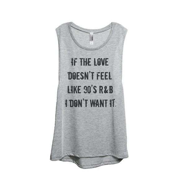 Thread Tank Love 90s RB Women's Sleeveless Muscle Tank Top Sport Grey Small