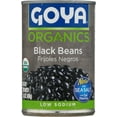 GOYA Organic Black Beans Low Sodium, 15.5 oz