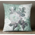 thumbnail image 3 of S4Sassy Green Home Decorative Floral Print Pillow Case Square Cushion Cover-12 x 12 Inches, 3 of 4