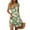 Dark Green, variant on WTOBBY Women's Summer Floral Dress V-Neck Sleeveless Pleated Hem Casual Dress with Back Keyhole Design and Lightweight Fabric for Daily Wear and Vacation ,BeigeL