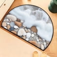 thumbnail image 4 of Aoznliie Bathroom Rugs, Half Circle Non Slip Absorbent Bath Mat, 24x16 inch Beach Wave Rug for Bathroom Floor, Multicolor, 4 of 6