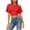 Red, variant on cocolona Crop Tops for Women, Summer Short Sleeve T-shirts Fashion Casual Loose Blouses Basic Tees