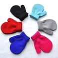 thumbnail image 4 of Baby Toddler Mittens Gloves Boys Girls Solid Winter Kids Warm Gloves 7 Colors, 4 of 5