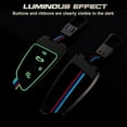 thumbnail image 6 of Xotic Tech M-Colored Stripe Gunmetal Grey Metal Key Fob Cover Shell Case w/Keychain, Compatible with BMW X3 X5 3 4 5 6 7 GT Series Z4 M3 M5 G05 G20 G30 G80 F10 F15 F30 F80 F85 F95 iX i4 (Blade Shape), 6 of 9