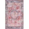 thumbnail image 3 of SAFAVIEH Tucson Avaline Traditional Machine Washable Area Rug, 3' x 5', Rust/Navy, 3 of 15