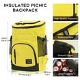 thumbnail image 5 of AUXDIQ 30L Cool Bag Rucksack Insulated BackpackThermal Leakproof Cooler Backpack Picnic Bag Cooler Bag Large Capacity for Men Women to Picnic, Camping, Work, Beach Yellow, 5 of 6