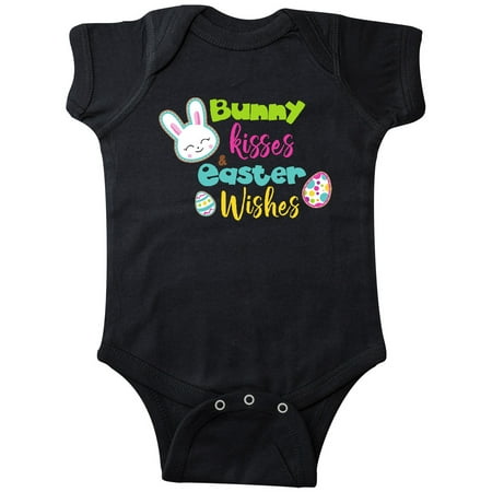 

Inktastic Bunny Kisses Easter Wishes Bunny Easter Egg Gift Baby Boy or Baby Girl Bodysuit