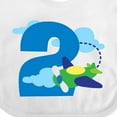 thumbnail image 4 of Inktastic 2nd Birthday Airplane Pilot Boys Baby Bib, 4 of 4