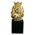 thumbnail image 2 of León abstracto coleccionable cabeza de animal decoración estatuilla escultura modelo artesanía adornos hogar Oficina escritorio decoración Dorado 8.5x7.5x24cm Soledad Estatua de león, 2 of 9