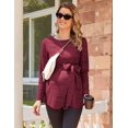thumbnail image 6 of Ekouaer Women's Maternity Shirts Long Sleeve Pregnancy Tops Casual Ribbed Knit Winter Pregnant Blouses, 6 of 6