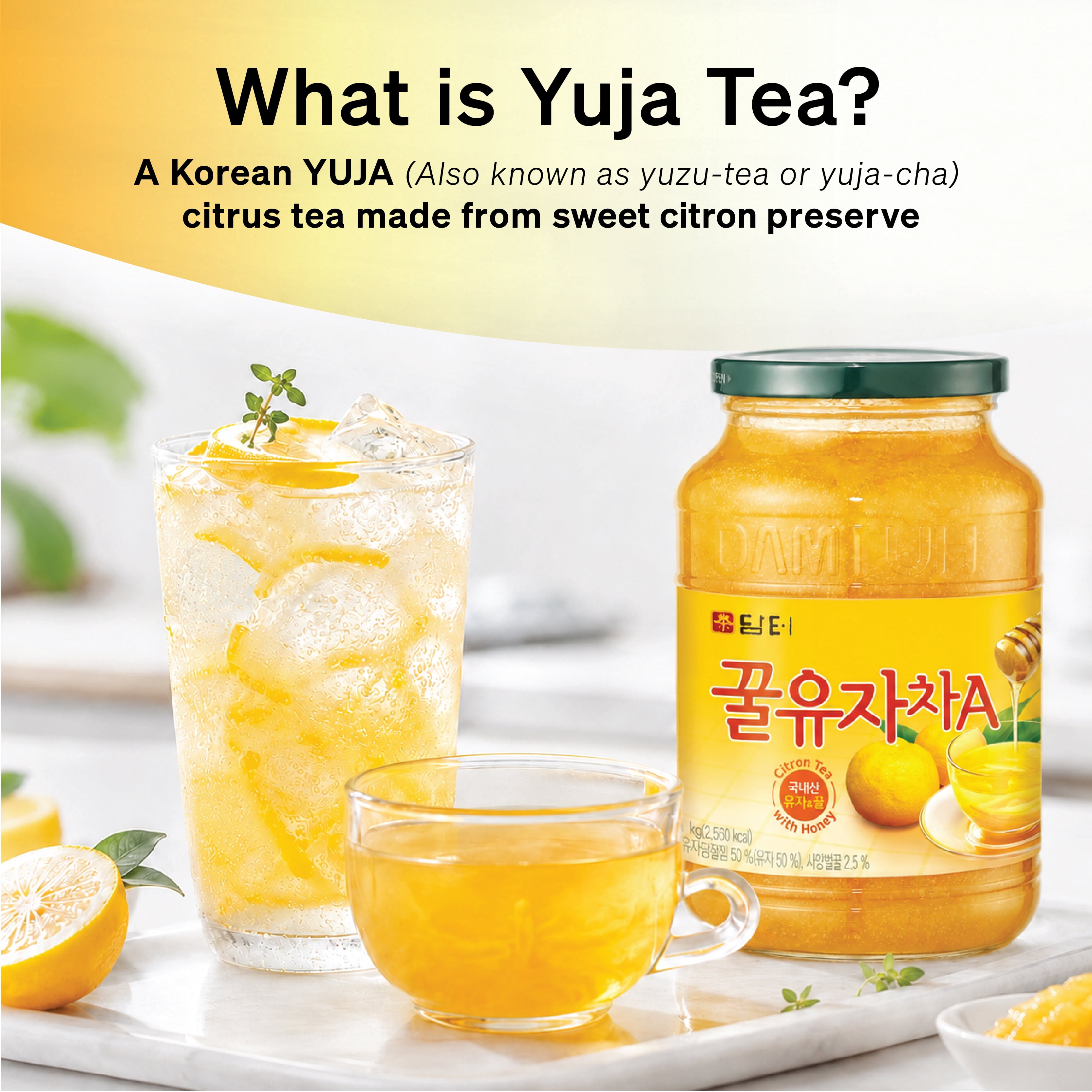 Damtuh Korean Honey Lemon Tea, Lemon Marmalade, Salad Sauce