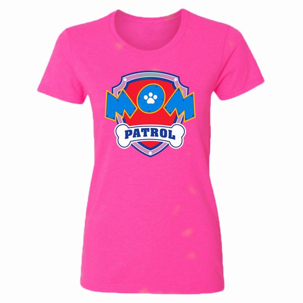 Mom Patrol T-Shirt Family Birthday Gift Mothers Day Women Ladies TopL Gao Jinjia LED
