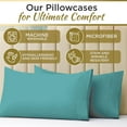 thumbnail image 4 of Crescent Bedding Queen Aqua Blue Micro Fiber Sheet Set - Soft and Comfy Aqua Blue Queen, 4 of 6