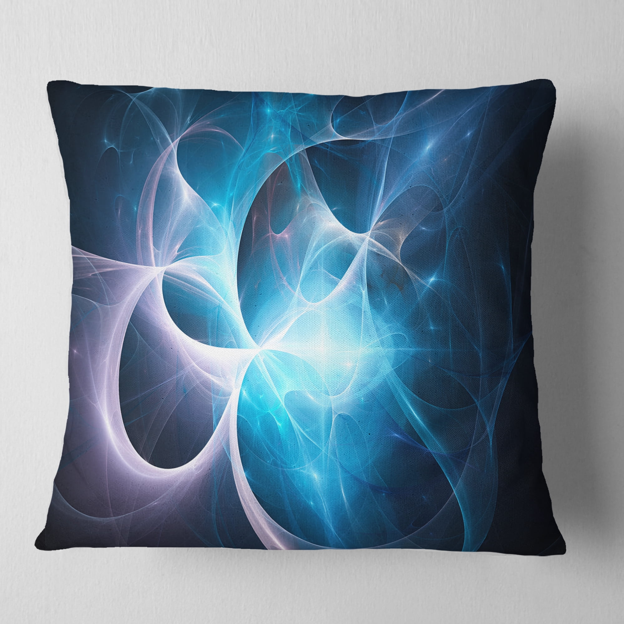 Designart Colorful Star Nebula. Distant magnificent galaxy - Graphic Throw Pillow - 18x18