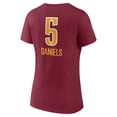 thumbnail image 3 of Women's Jayden Daniels Burgundy Washington Commanders Name & Number Team Wordmark V-Neck T-Shirt, 3 of 3