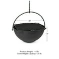thumbnail image 2 of Ash & Ember 30" Cast Iron Cauldron Fire Pit Bowl with Double Hinged Grill, 2 of 10