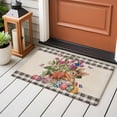 thumbnail image 4 of Bathroom Rugs 2x3 Ft, Easter Non Slip Area Rugs for Kitchen Bedroom Entryway, Vintage Spring Bunny Eggs Flowers Butterfly Plaid Washable Carpet Runner Rug Floor Mats for Bedroom Home Decor, 4 of 8