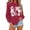 Red [Womens Sweatshirt Clearance Sales], variant on WEIWEN Game Day Sweatshirt Women Oversized Football Sweatshirts for Women Fall Sweaters Crewneck Long Sleeve Baseball Mama Shirt Women's Clothing Coffee, S