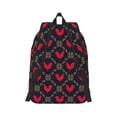 thumbnail image 3 of Daiia Red Rooster Vintage Canvas Backpack for Men and Women ,Hiking Backpack,Travel Laptop Bag for School,Large Capacity Backpack, 3 of 8
