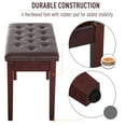 thumbnail image 3 of HomCom Birchwood Tufted Bench, Brown, 3 of 8