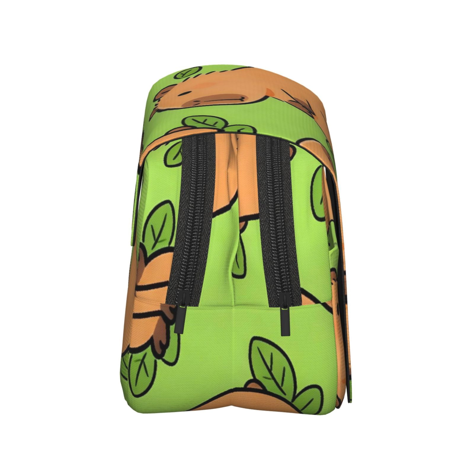 Large-Capacity Flip-Top Double-Layer Pencil Case, Multi-Functional Pocket Pen Case, Durable Stationery Organizer Capybara Leaves
