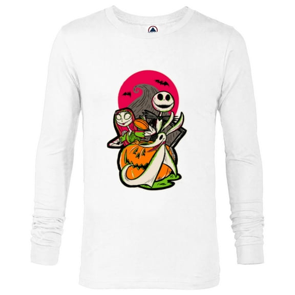 Disney 100 Nightmare Before Christmas Halloween Jack & Sally - Long Sleeve T-Shirt for Men - Customized-White