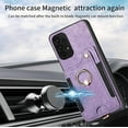 thumbnail image 5 of Phone Case for Samsung Galaxy A13 4G Wallet Cover with Tempered Glass Screen Protector Wrist Strap Lanyard RFID Credit Card Holder Ring Stand Cell Accessories A 13 LTE 2022 13A SM-A135U Women Purple, 5 of 17