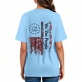 thumbnail image 6 of Rotm Stars And Stripes Shirt Womens Tops Comfy Cotton Tshirts Shirts for Women 4th of July American Flag Graphic Tees Independence Day Patriotic Tees Sky Blue,2XL, 6 of 7