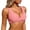 A-Pink125, variant on Women's Bikini Top Knot Front Push Up Padded Solid Color Swimsuit Tops Stylish Minimalist Beach & Pool Swim Tops
