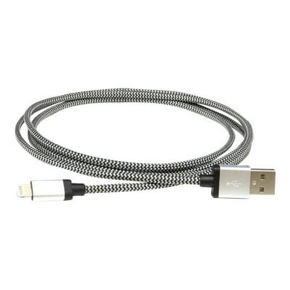 LBT - Lightning cable - USB to Lightning - 7 ft - black, white