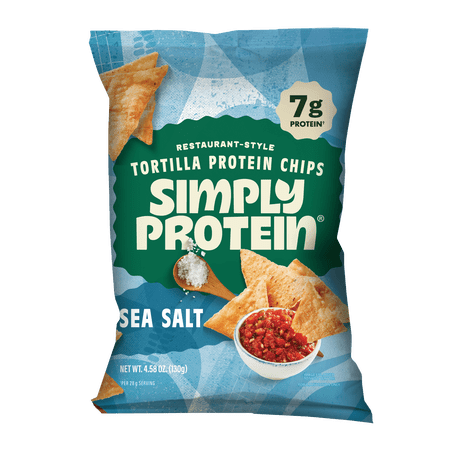 Simply Protein Restaurant Style Tortilla Chips Sea Salt 7g Protein Gluten Free 1 pack 4.58 oz