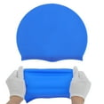 thumbnail image 5 of Unique Bargains 1 Pc Silicone Waterproof Solid Color Swim Cap Lake Blue, 5 of 5