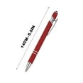 thumbnail image 3 of PLPPYFS Personalized Ballpoint Pens with Stylus Tip, Aluminum Rod Pen Spray Adhesive Click Pen -use Screen Business Student Writing Pen 5pc, 3 of 4