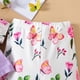 thumbnail image 5 of Pantalones Conjunto de verano con estampado floral y pantalones acampanados para niñas pequeñas (púrpura 2T) Cgtredaw Púrpura T 2-3 años Única para Niña, 5 of 7