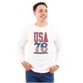 thumbnail image 4 of Patriotic USA 76 American Flag Long Sleeve TShirt Men Women Brisco Brands M, 4 of 6