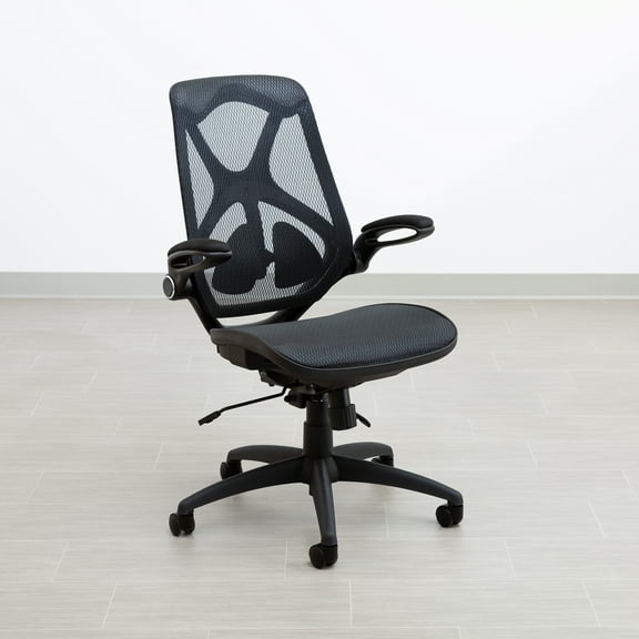 Norwood High Back Breathable Mesh Computer Office Task Chair w/Flip-up Arms Black