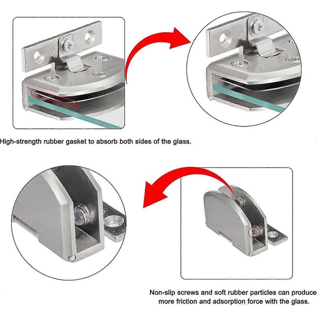 Jinyi 90 De Glass Hins Zinc Alloy Glass Door Pivot Hin Kit Display Cabinet Cabinet Door Hin Er Door Glass With Screws For Thi